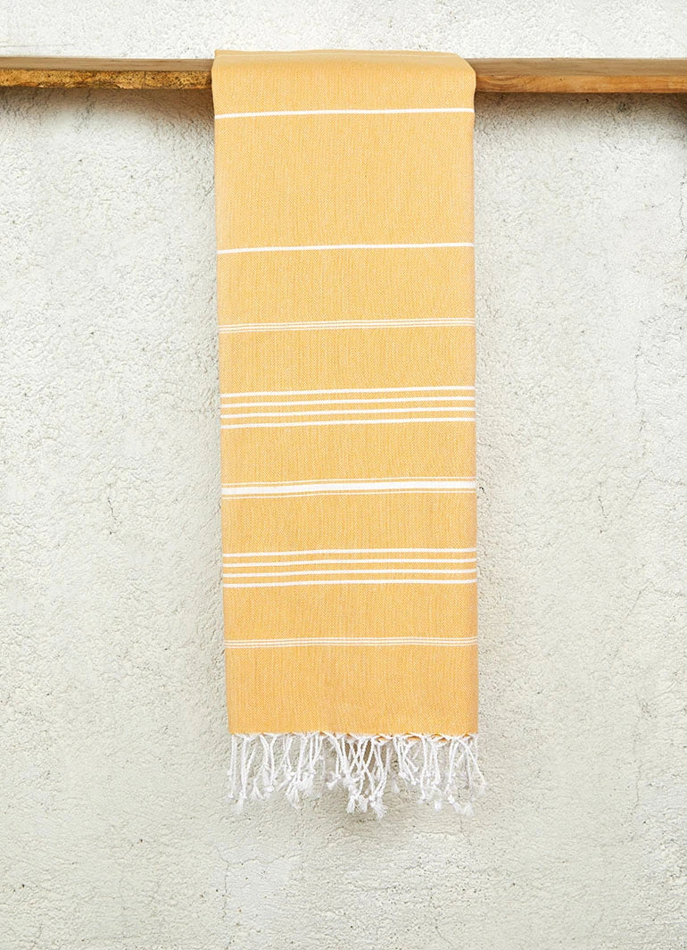 Classic Pattern Light Hammam Towel Yellow