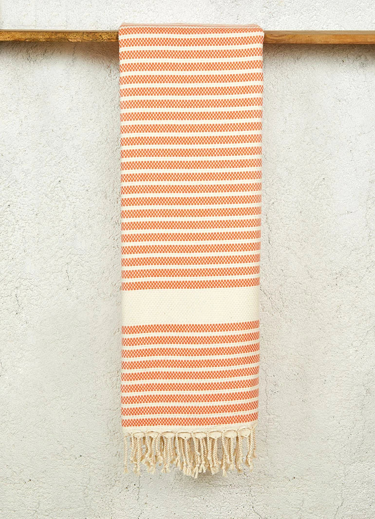 Striped Hammam Towel Orange