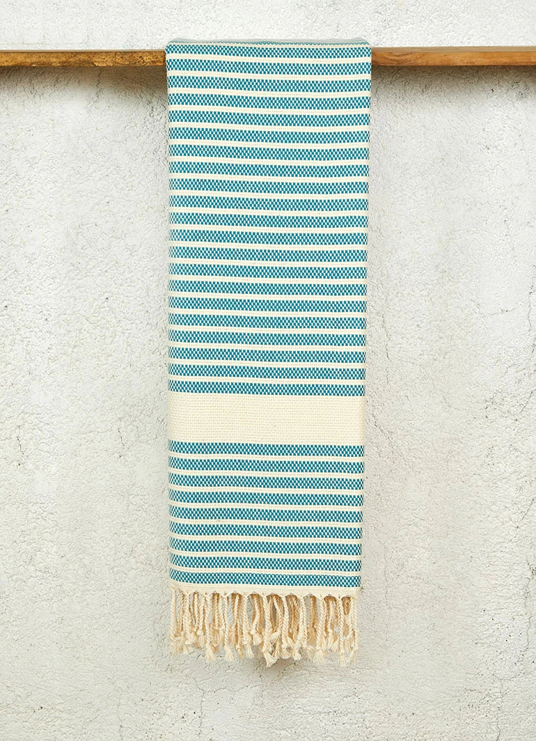 Striped Hammam Towel Petrol