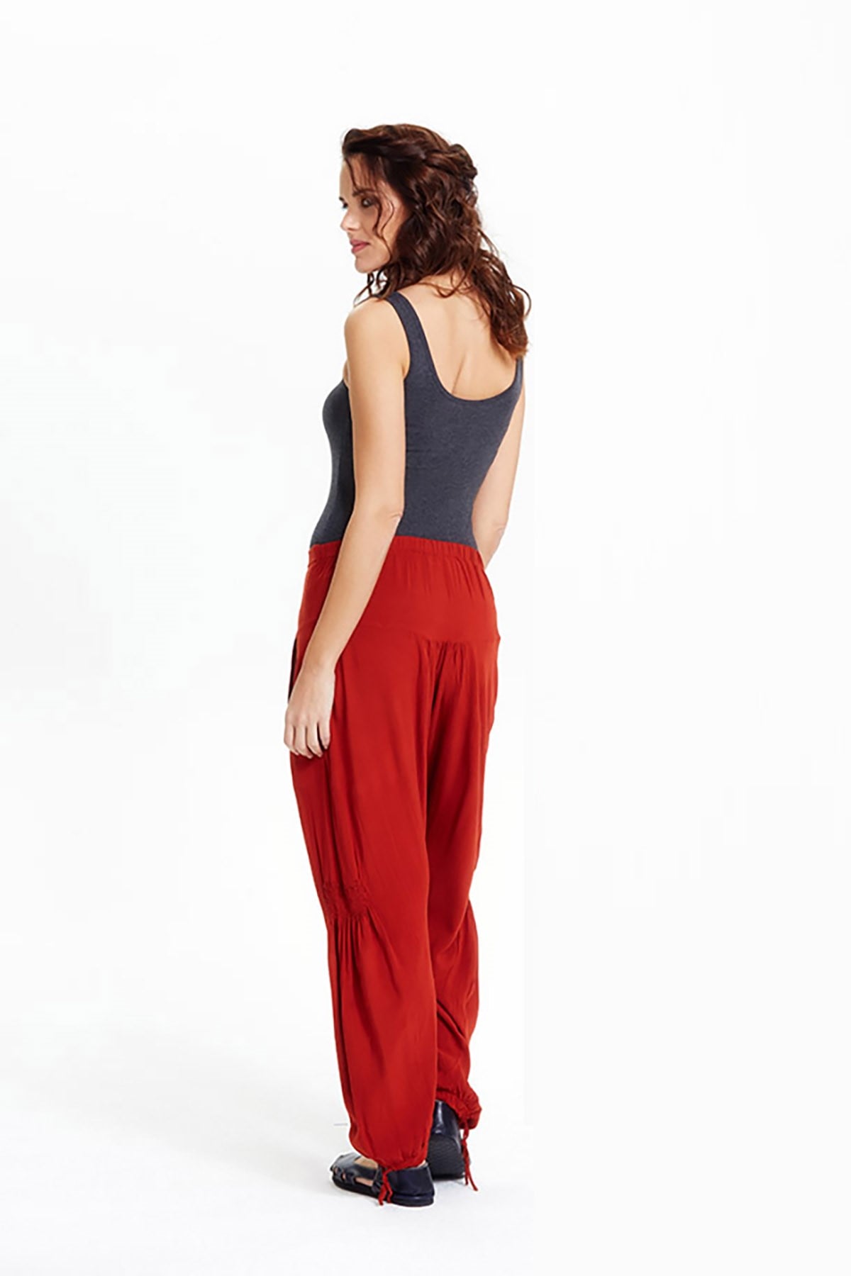 Maroon Boho Harem Pants