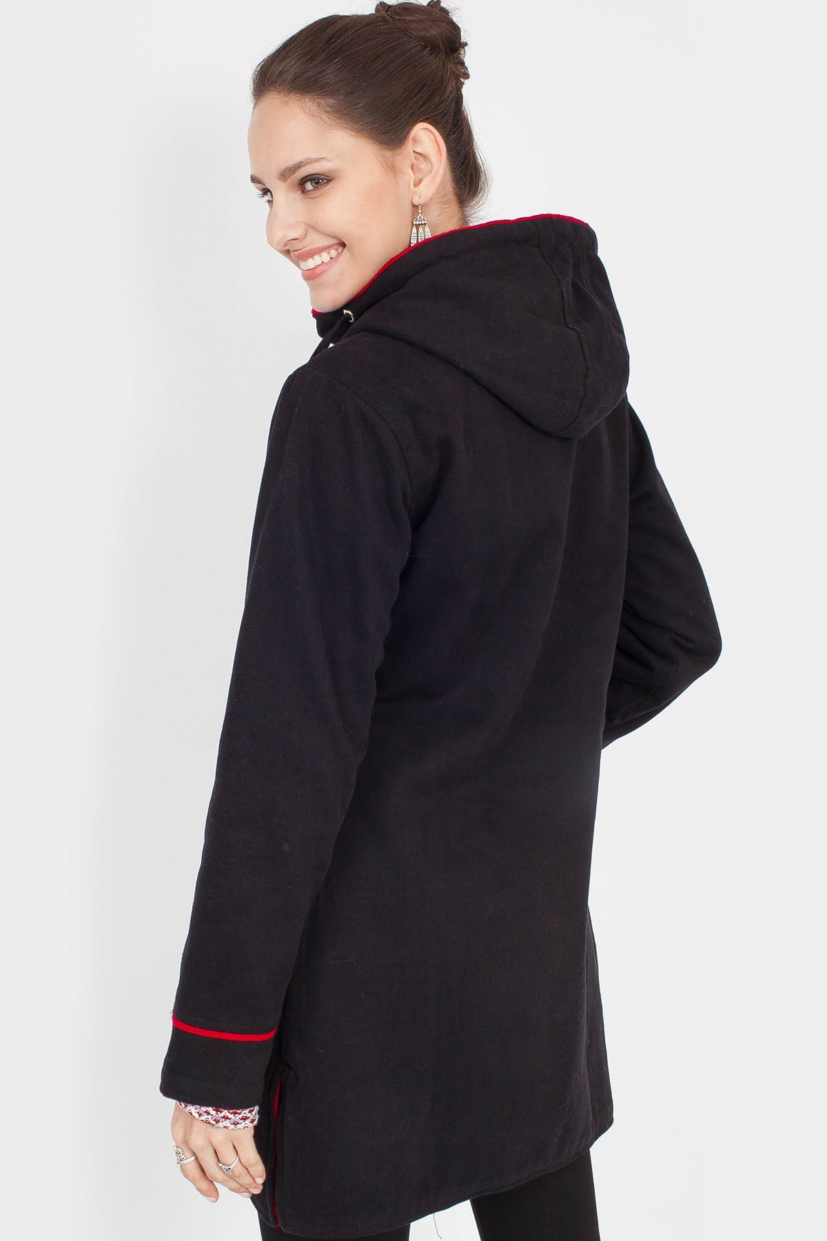 Black Pocket Detail Coat