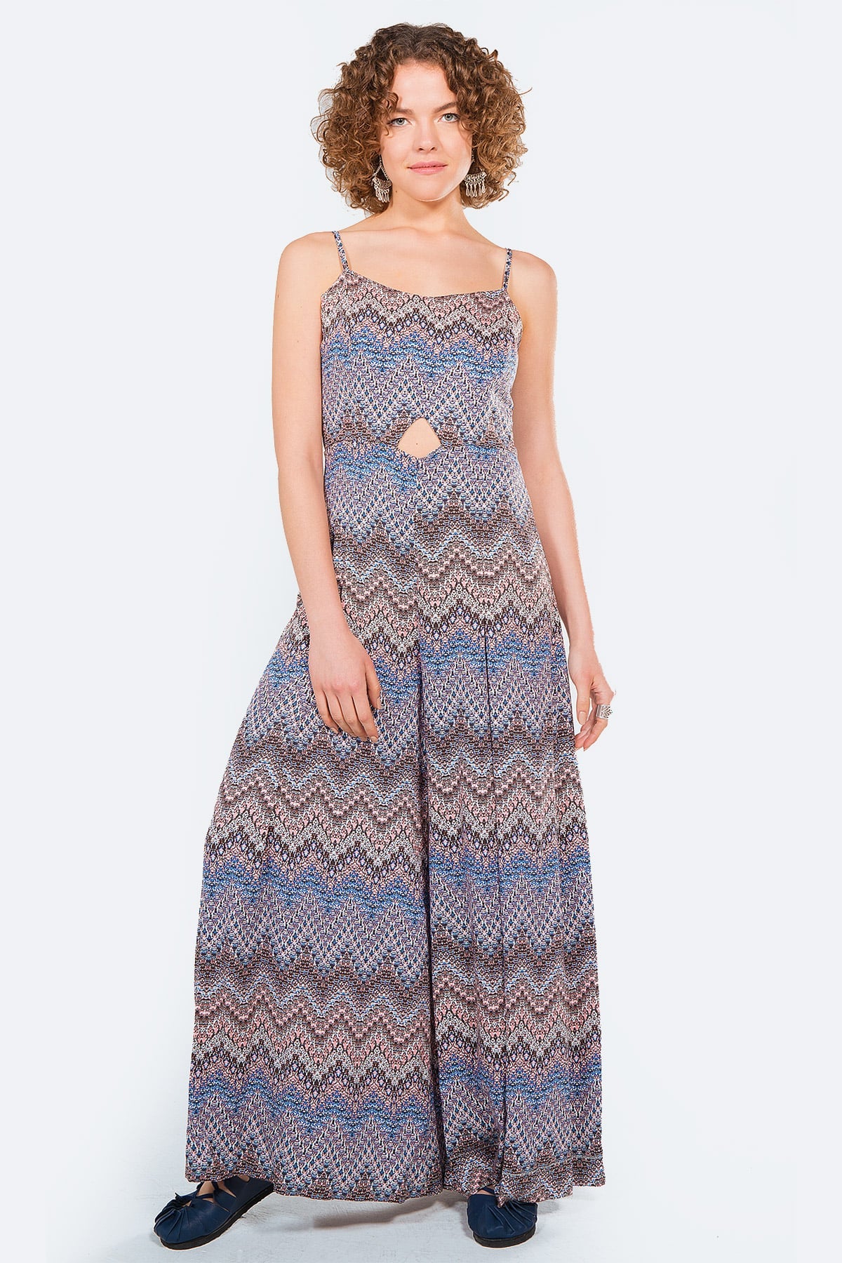 Zig Zag Pattern Aesthetic Boho Jumpsuit