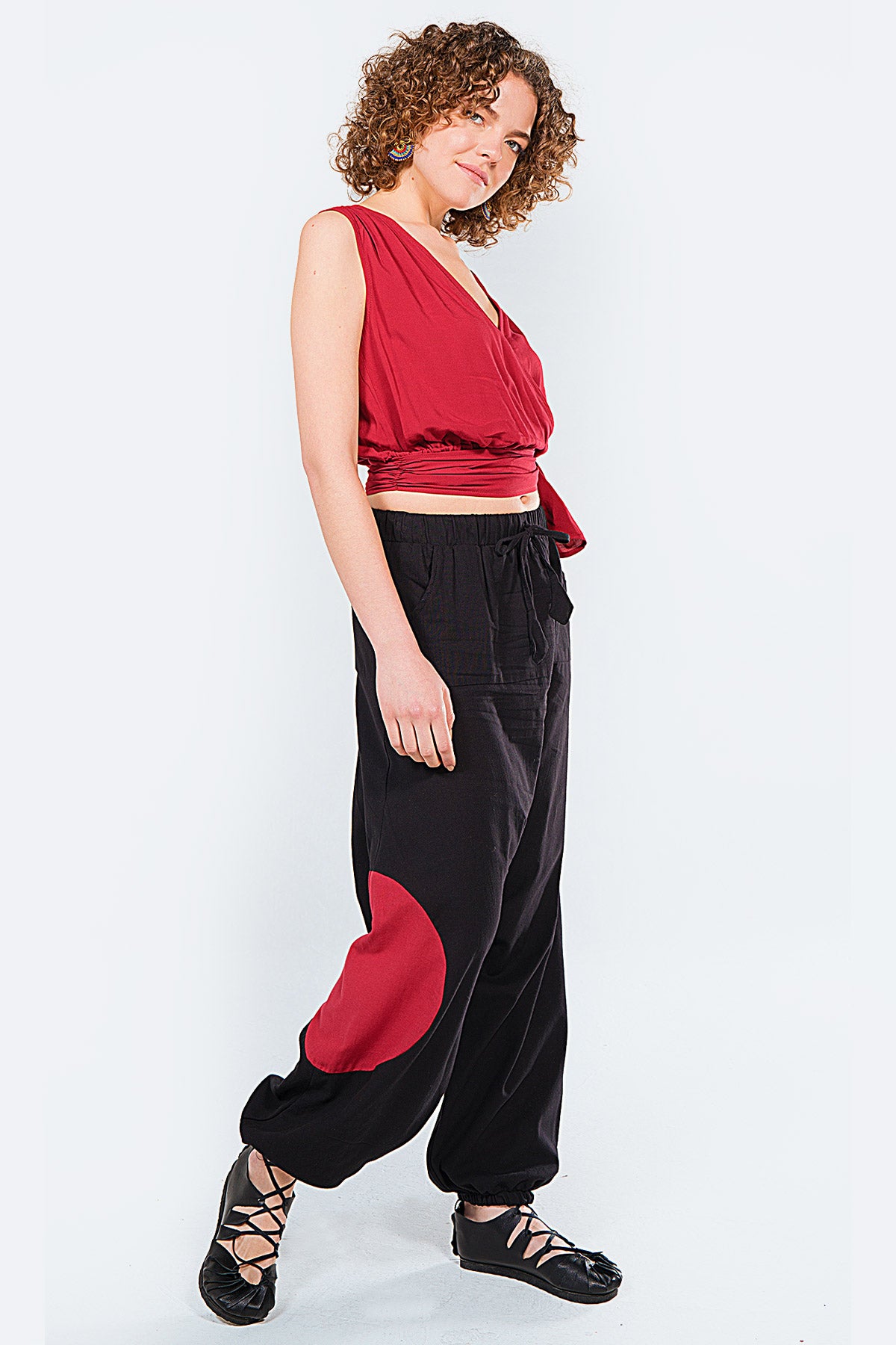 Black Authentic Patchwork Baggy Pants