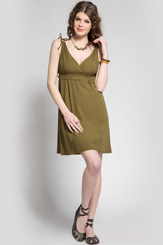 Khaki Elegance Sundress