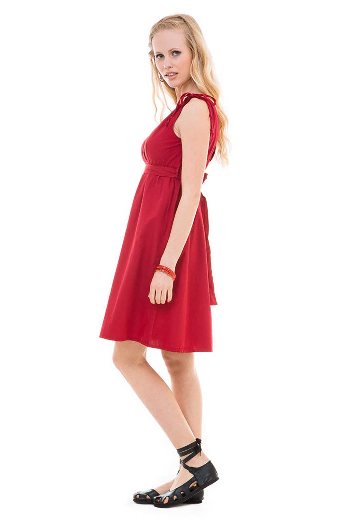 Maroon Elegance Sundress