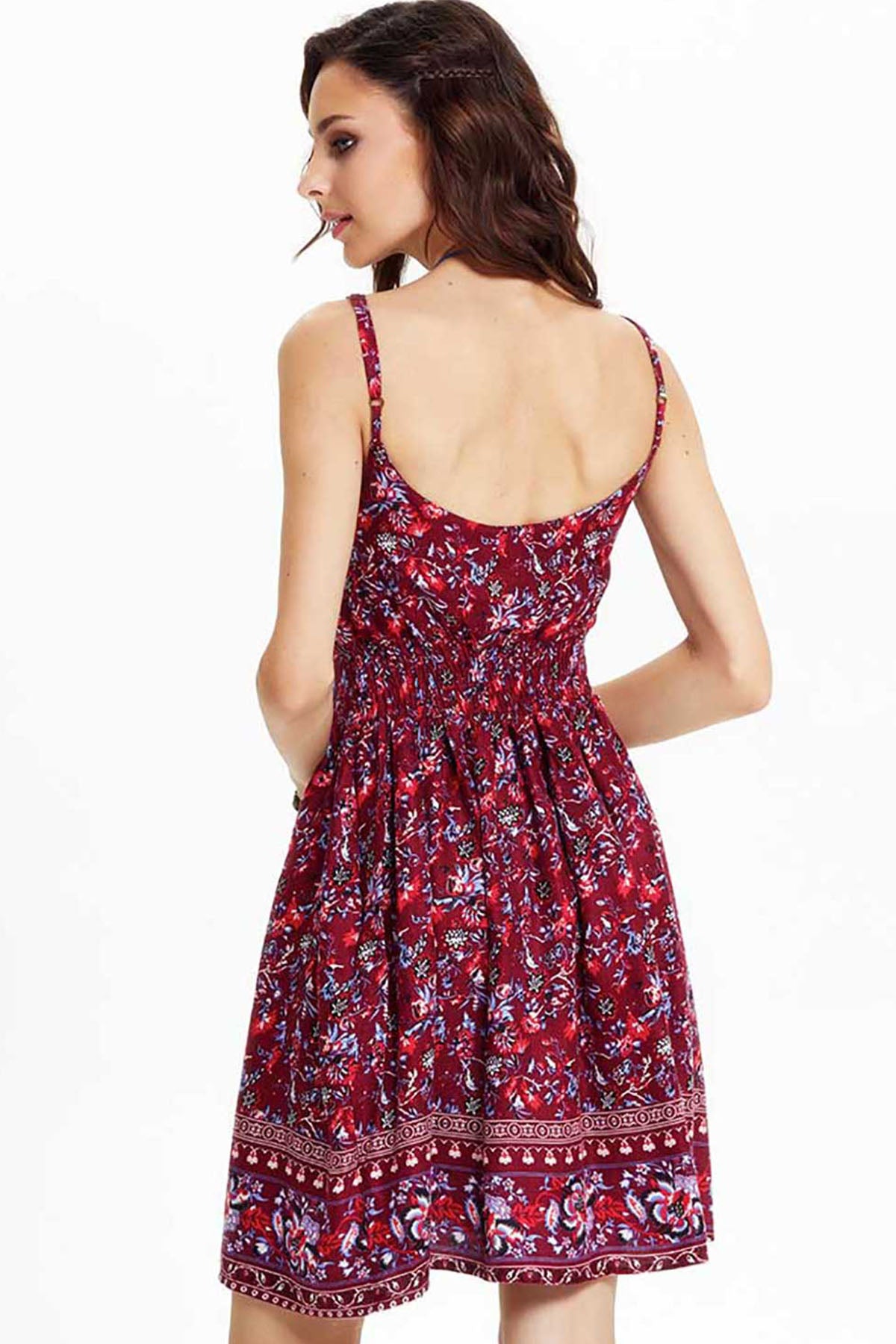 Maroon Bloom Sundress