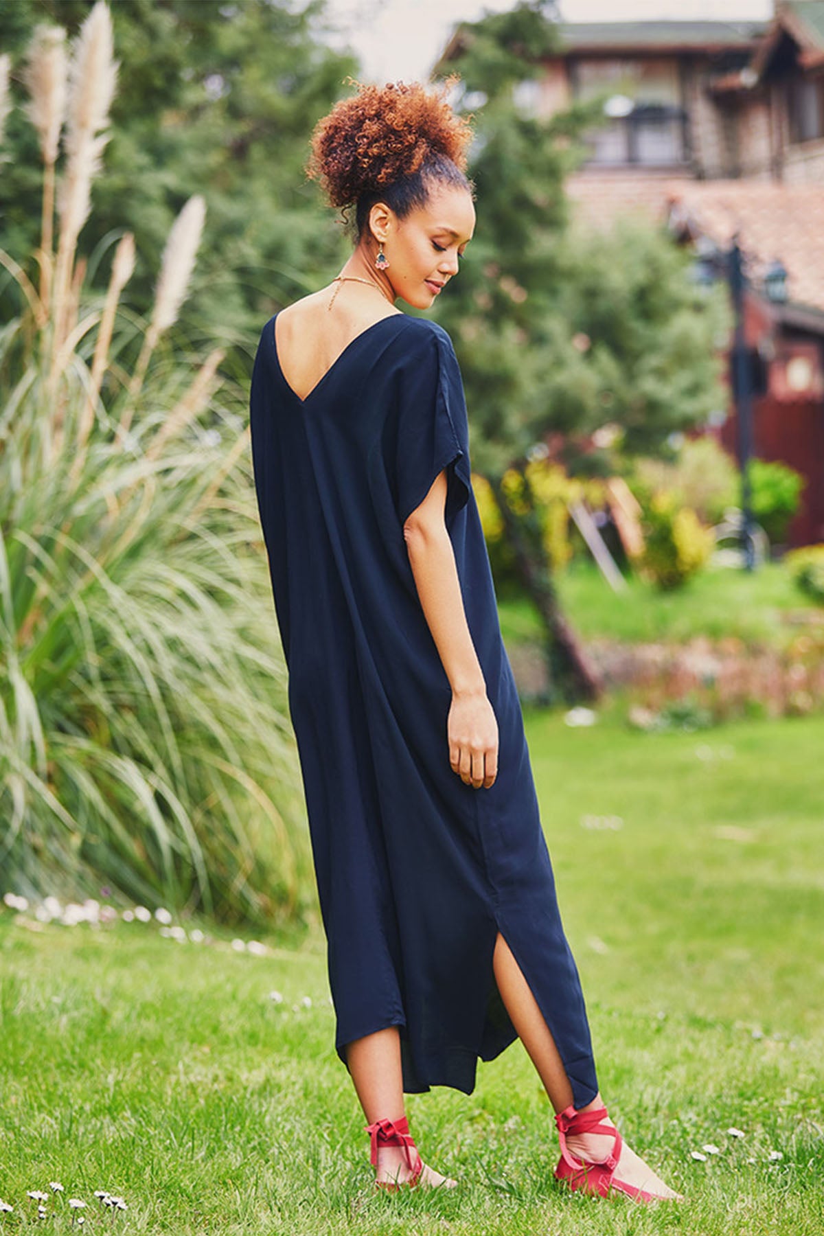 Flowy Boho Black Maxi Dress