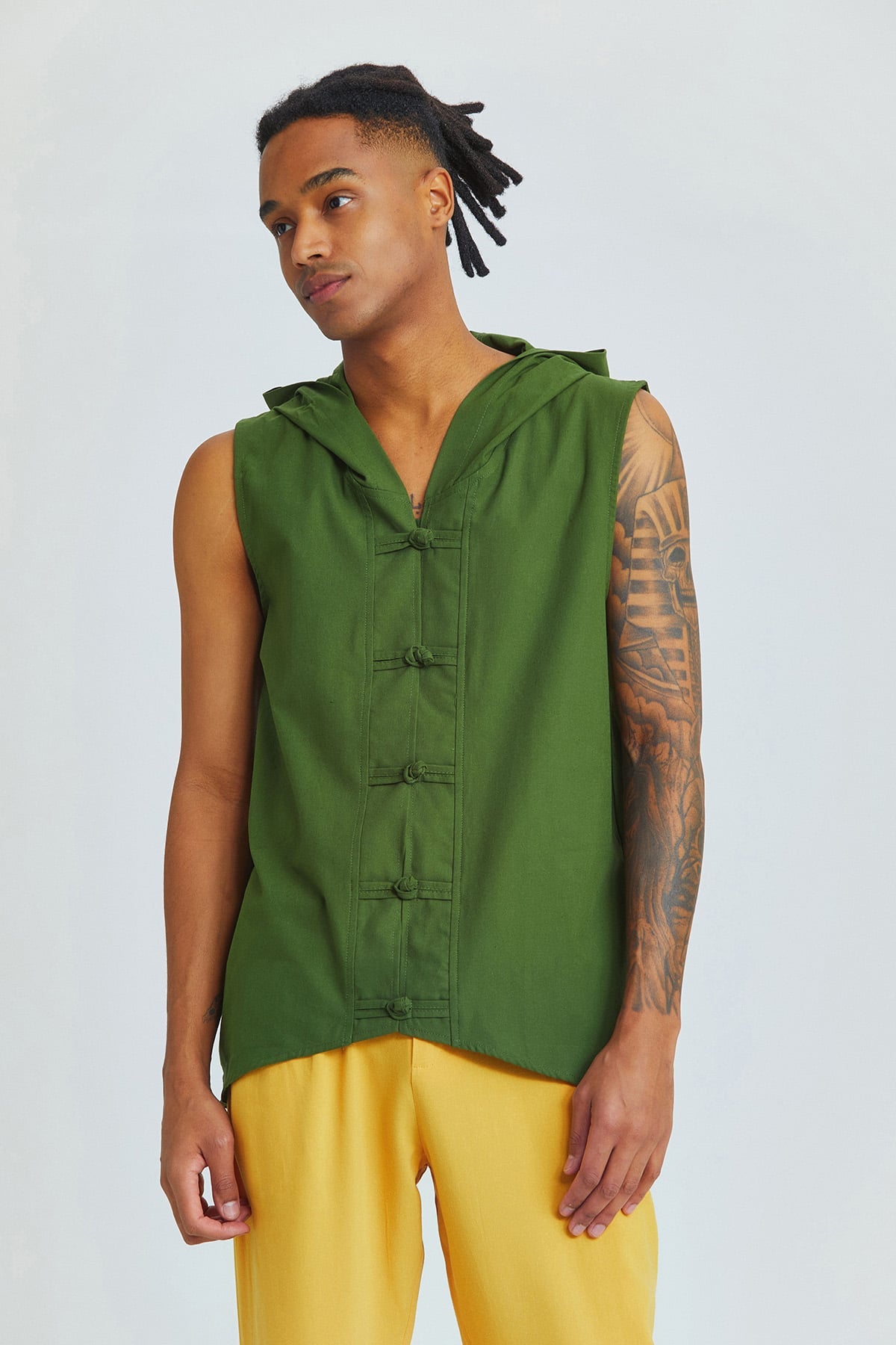 Sleeveless Men's Shirt Green