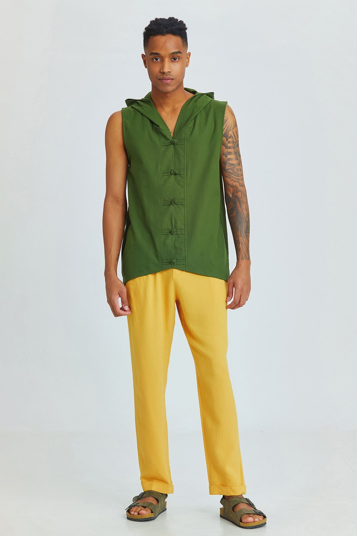 Sleeveless Men's Shirt Green