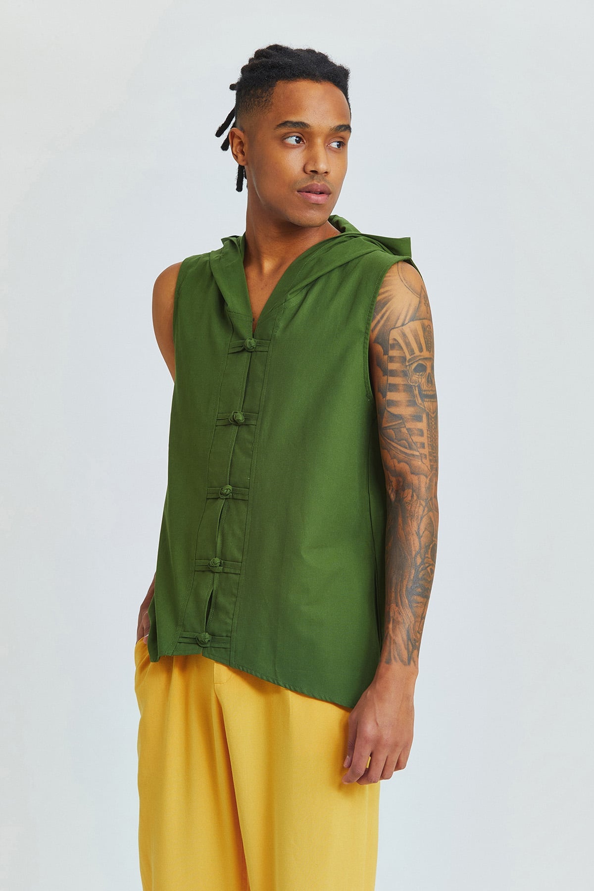 Sleeveless Men's Shirt Green