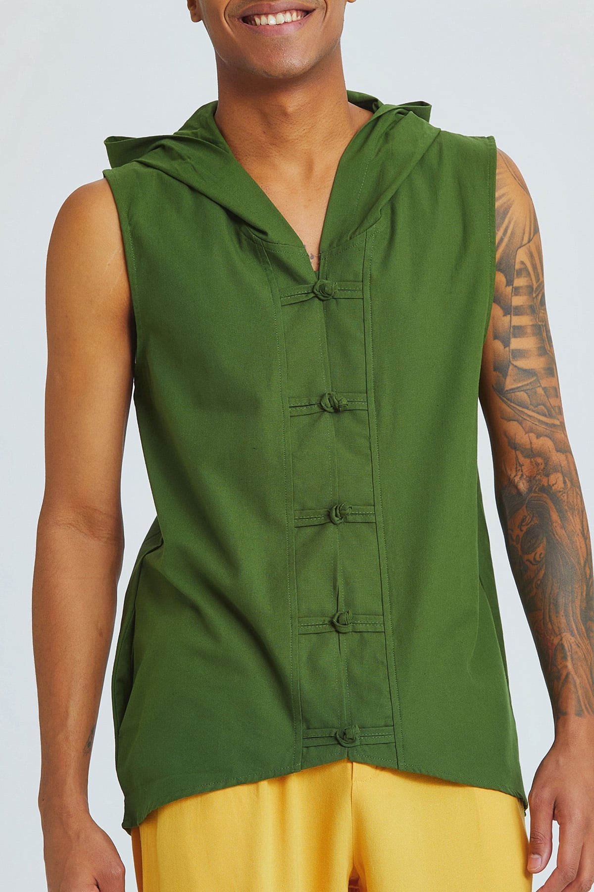 Sleeveless Men's Shirt Green