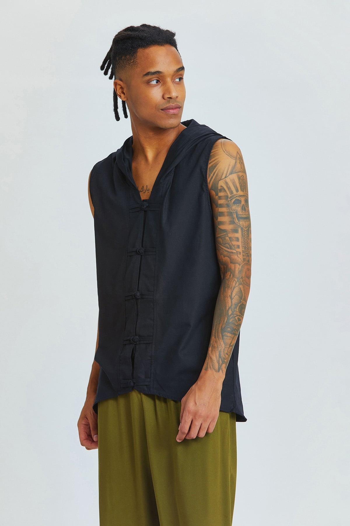 Sleeveless Men's Shirt Black