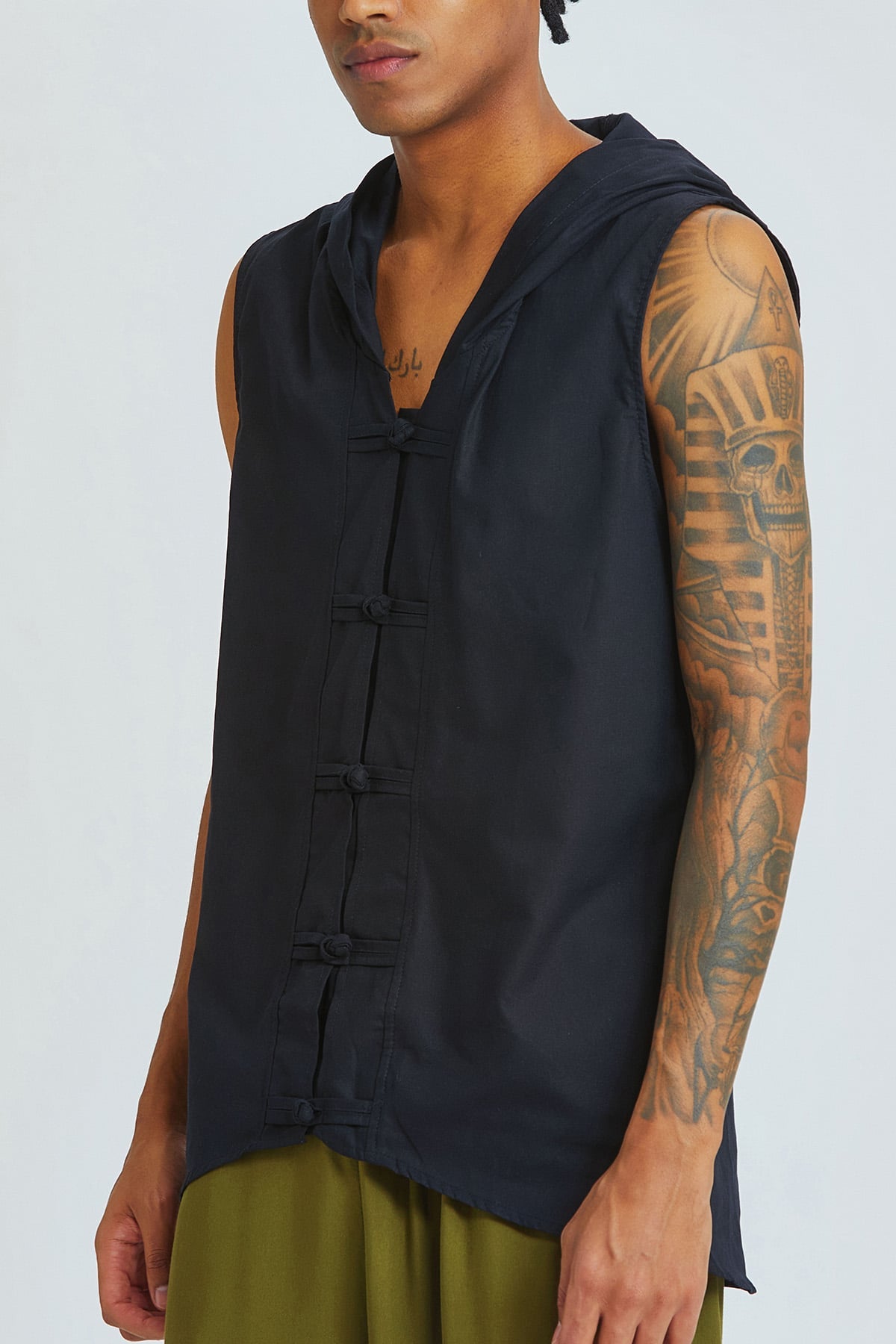 Sleeveless Men's Shirt Black