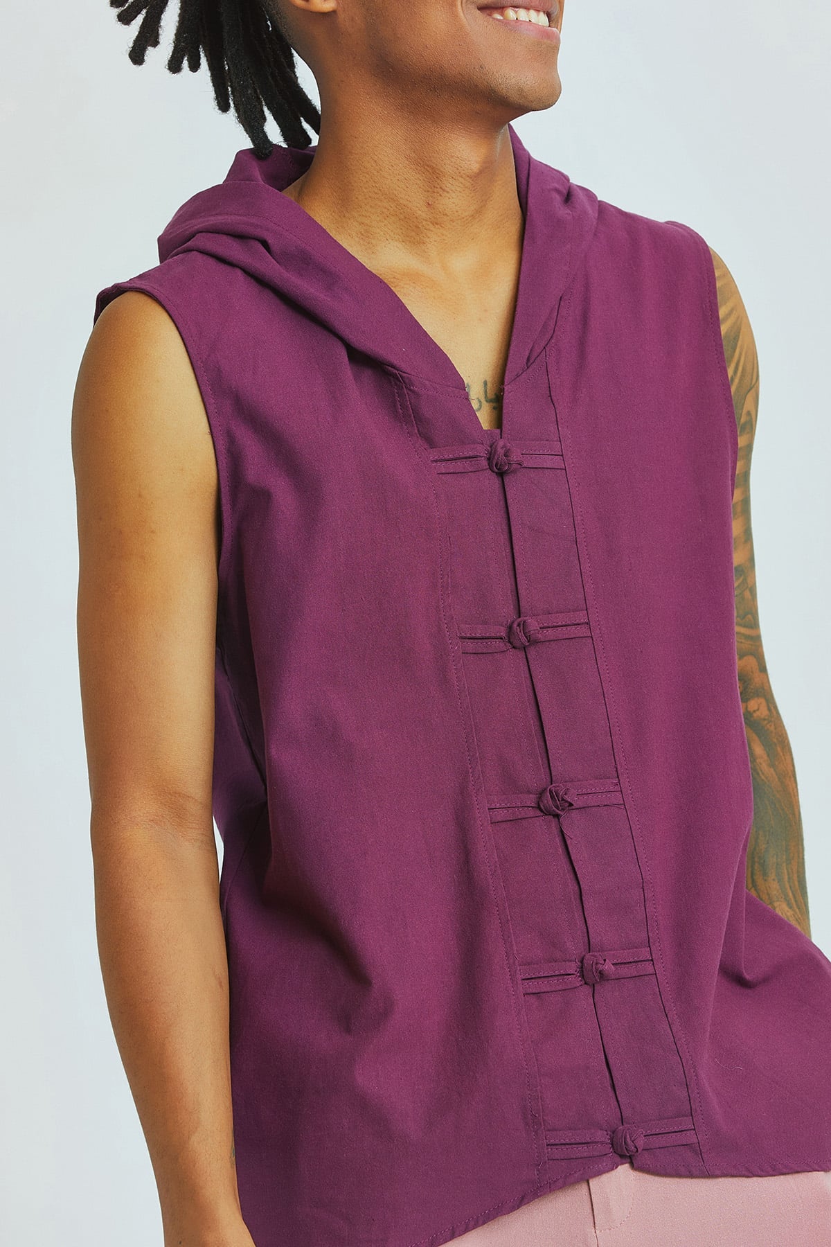 Sleeveless Men's Shirt Purple