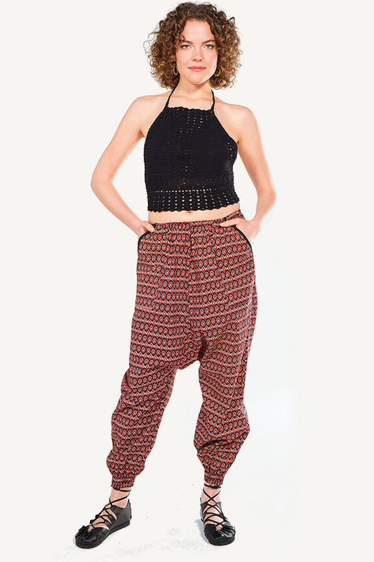 Printed Baggy Pants With Pocket