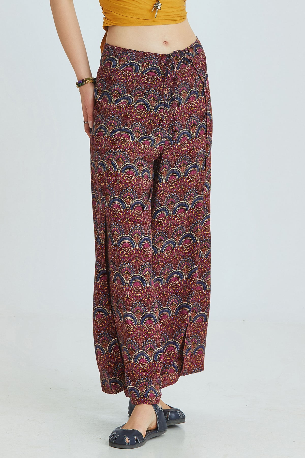 Women's Summer Tie Pants Purple