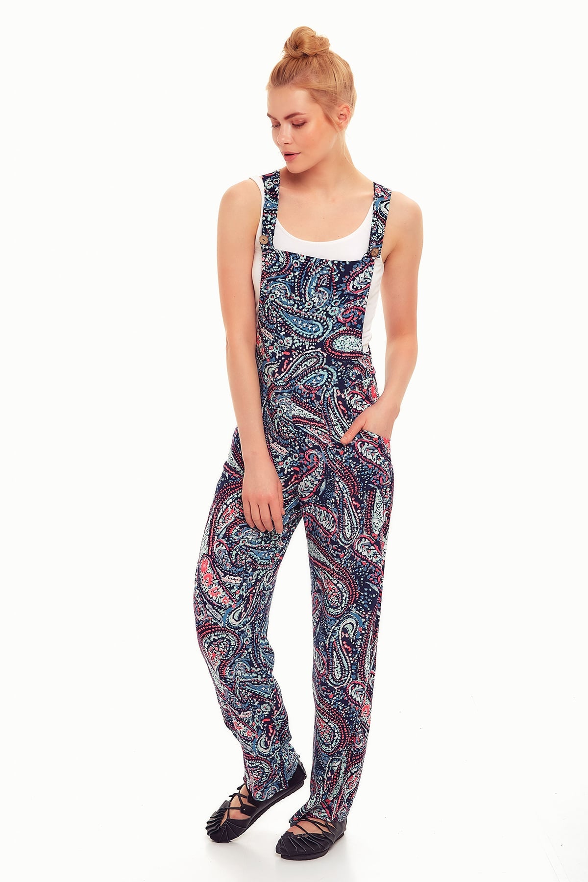 Blue Paisley Jumpsuit