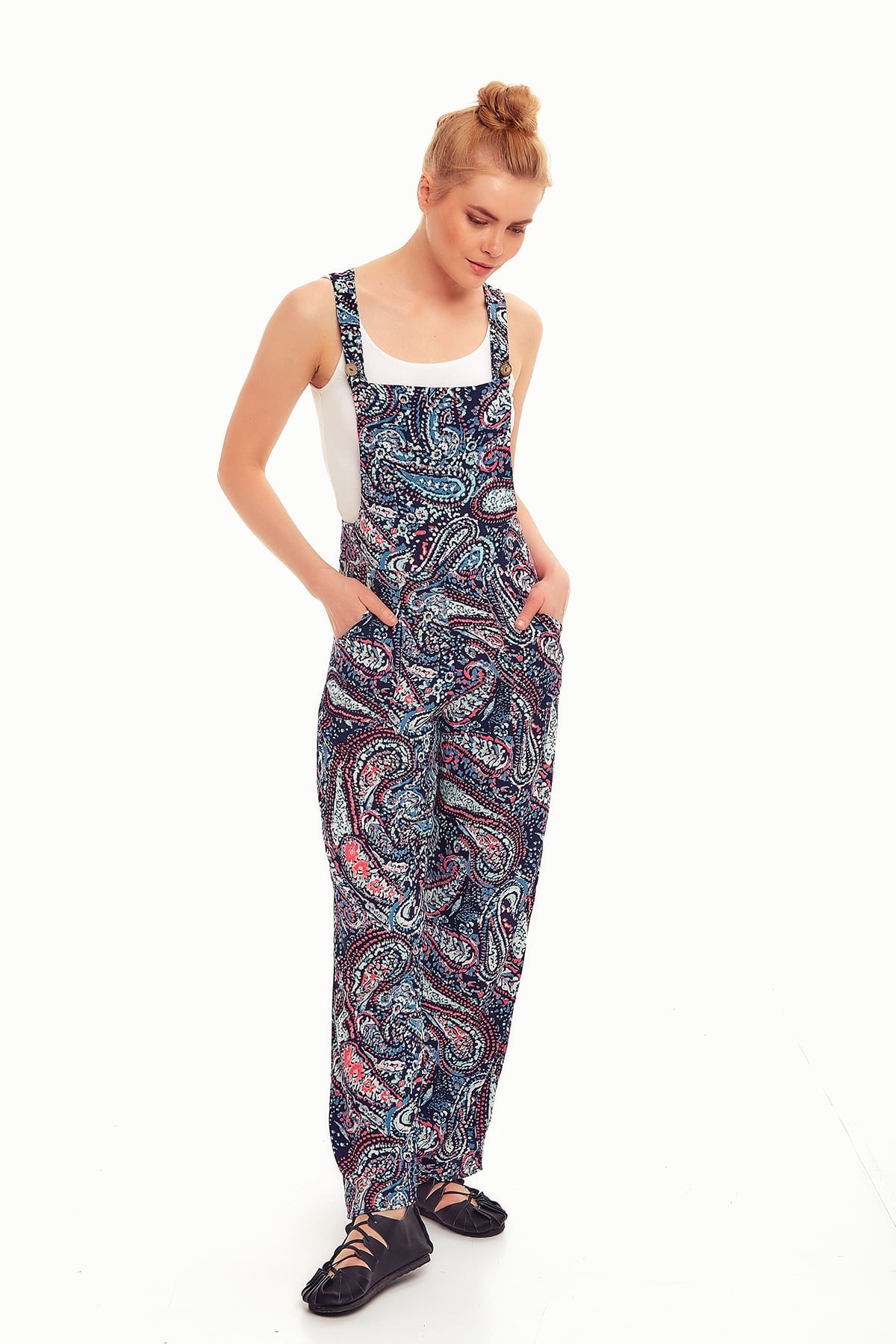 Blue Paisley Jumpsuit