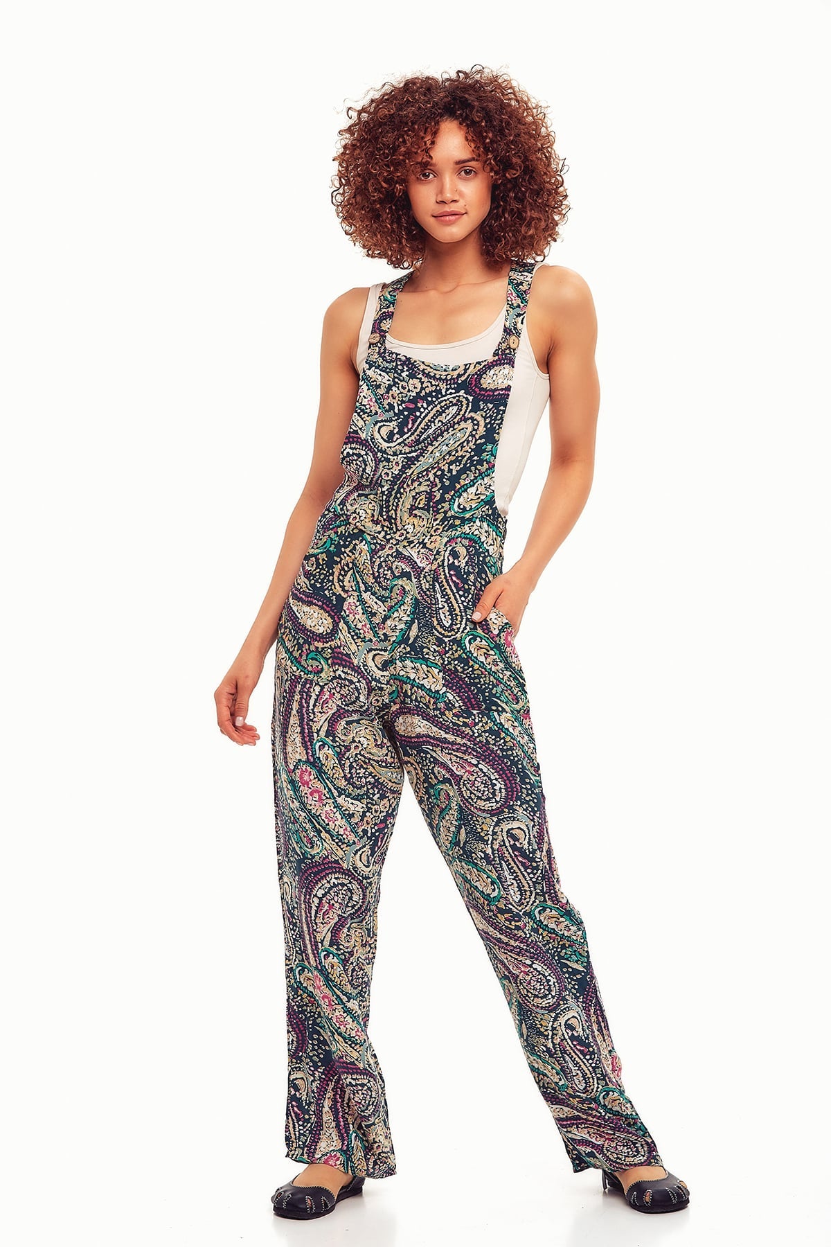 Green Paisley Jumpsuit