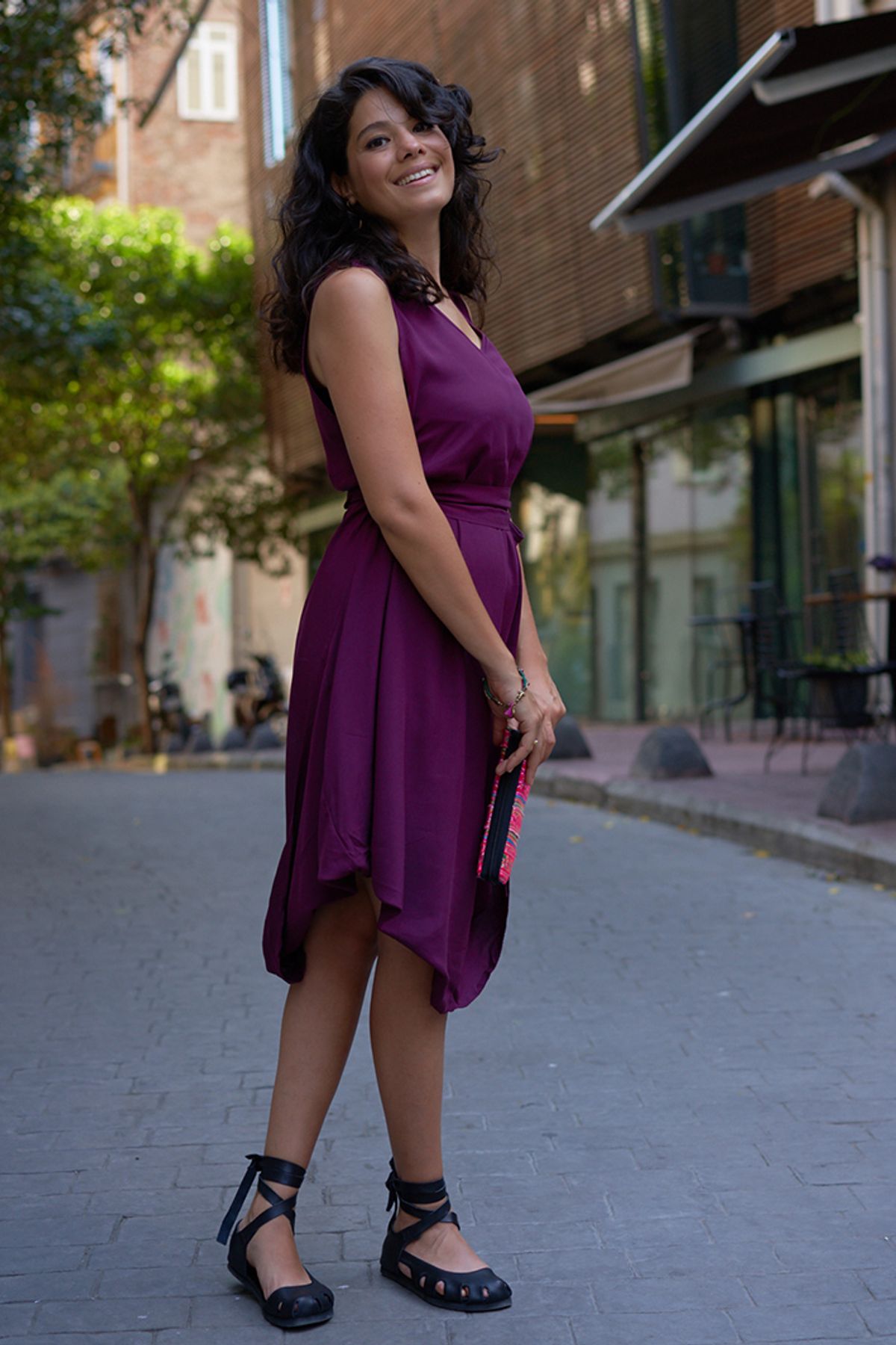 Asymmetrical Dress Purple