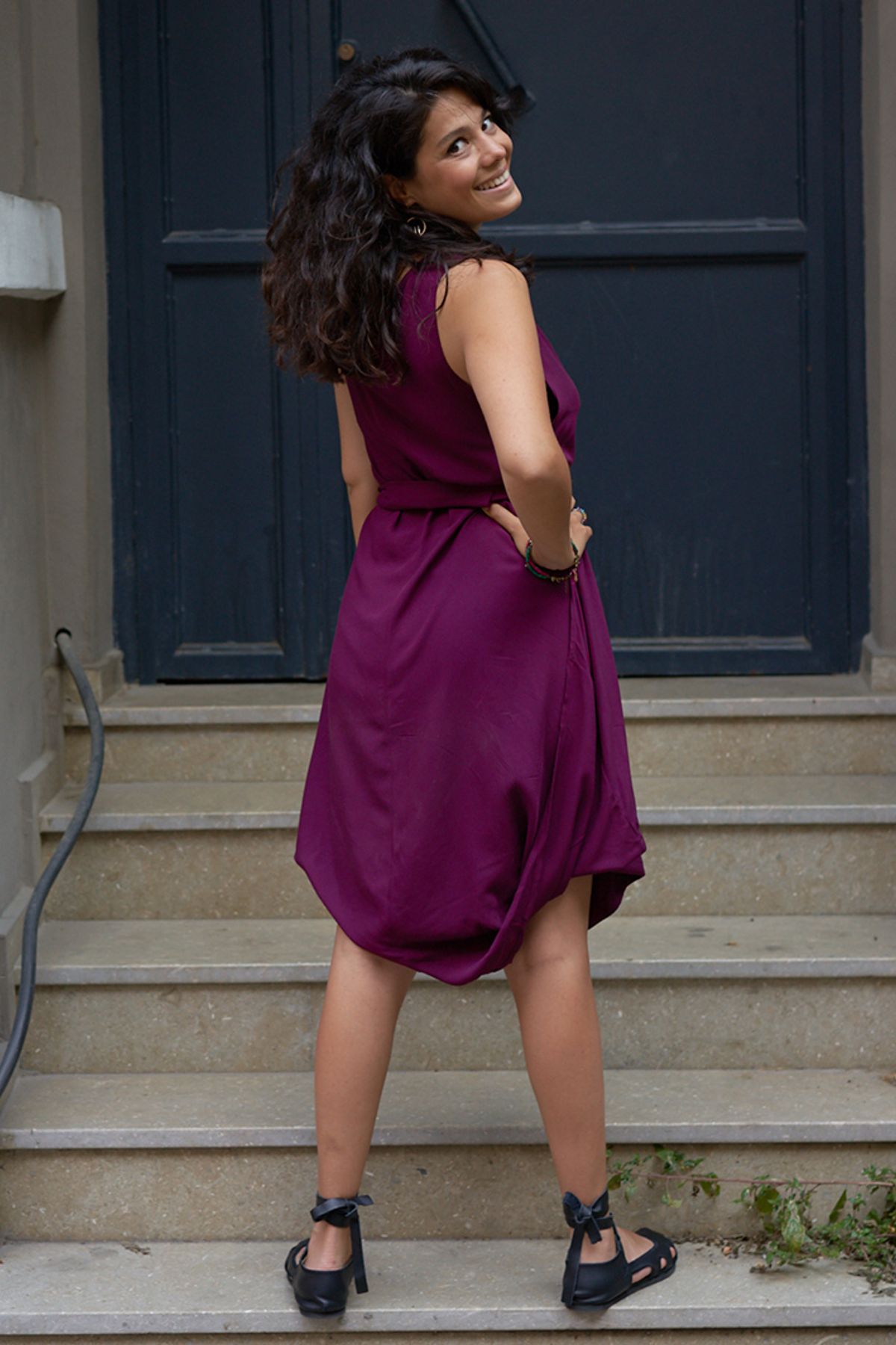 Asymmetrical Dress Purple