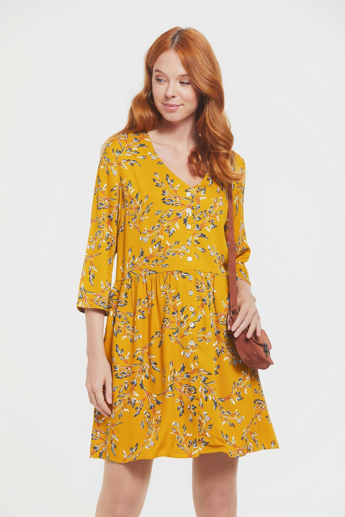 Mini Casual Boho Dress Yellow