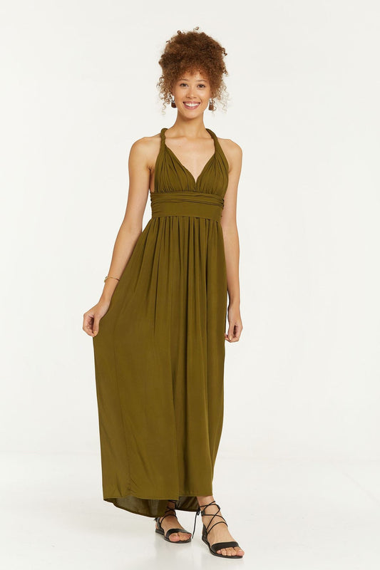 Maxi Summer Dress Khaki