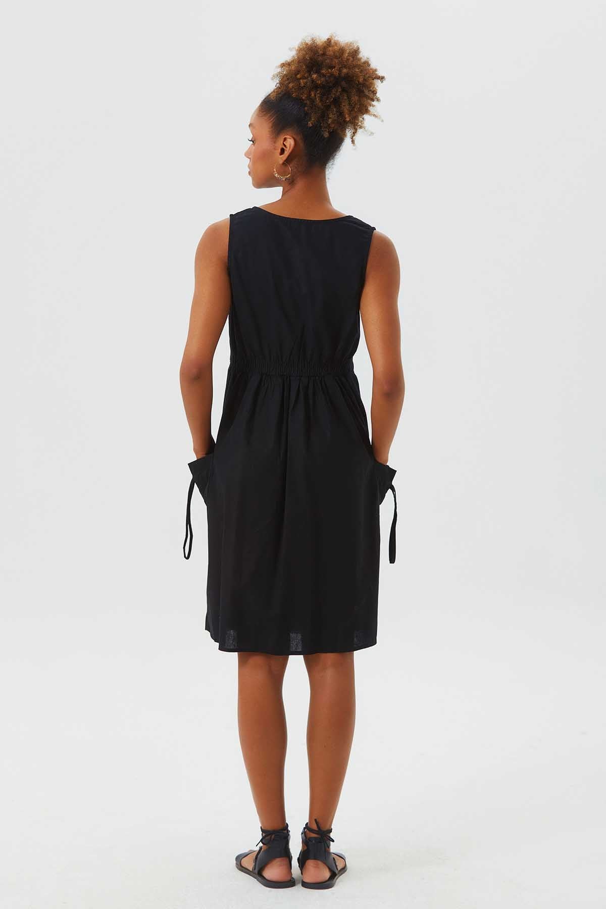 Casual Cotton Dress Black