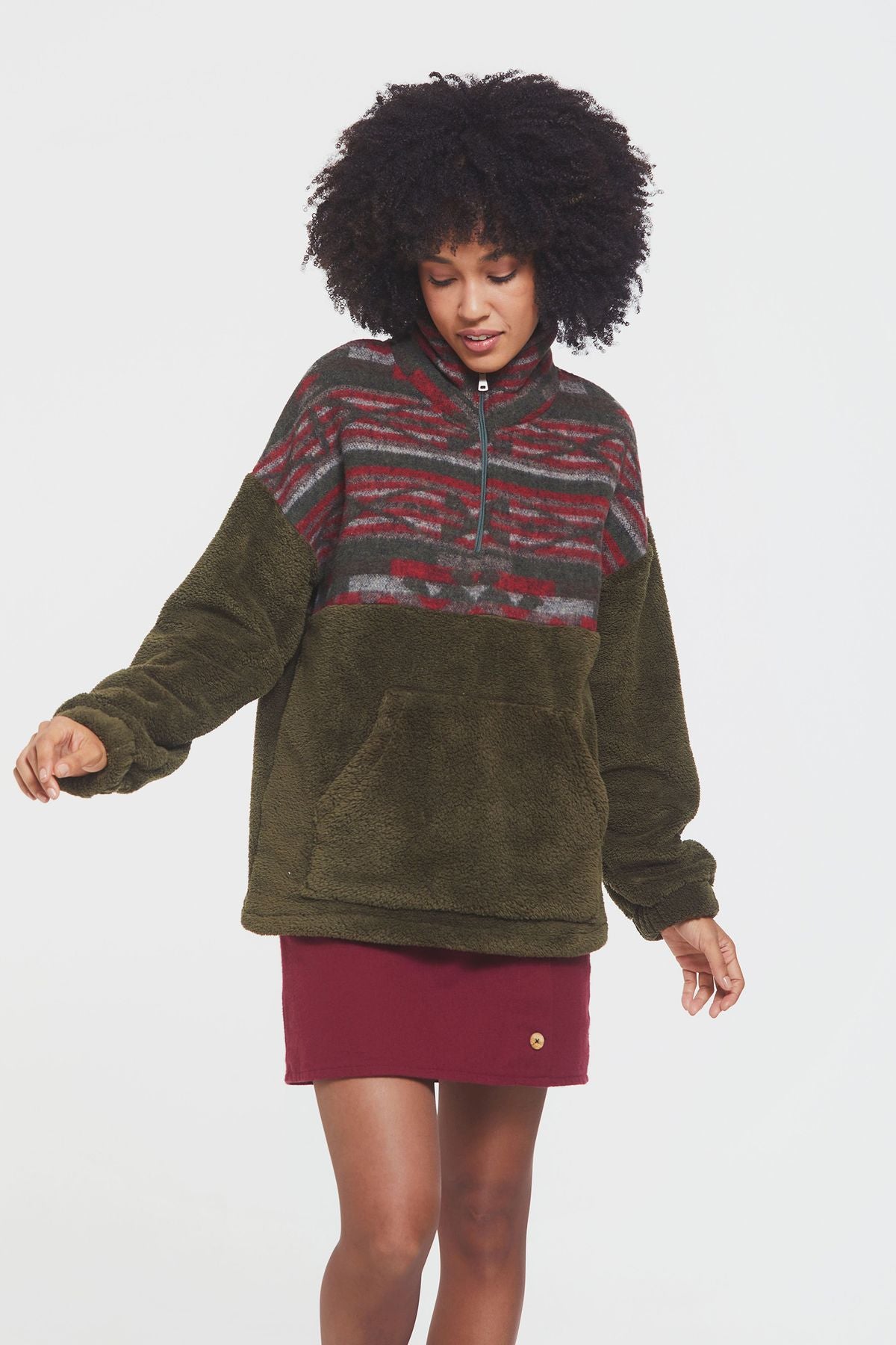 Plush Sweatshirt Khaki