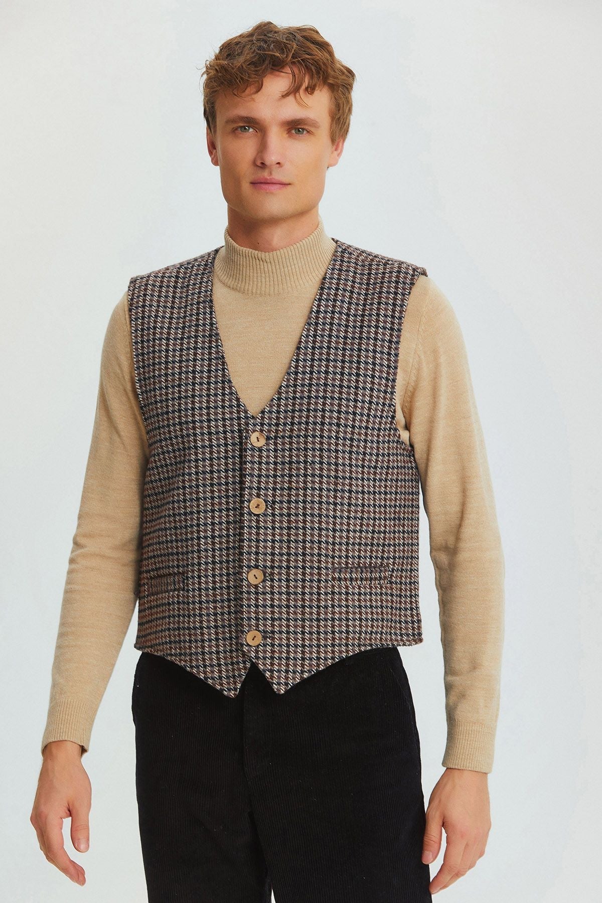 Bohemian Style Classic Cut Men's Vest Gray