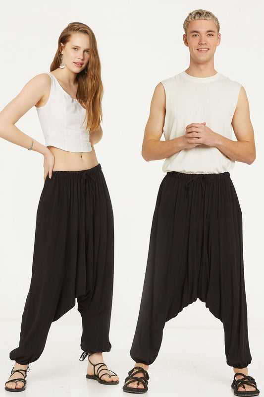 Unisex Harem Pants Black