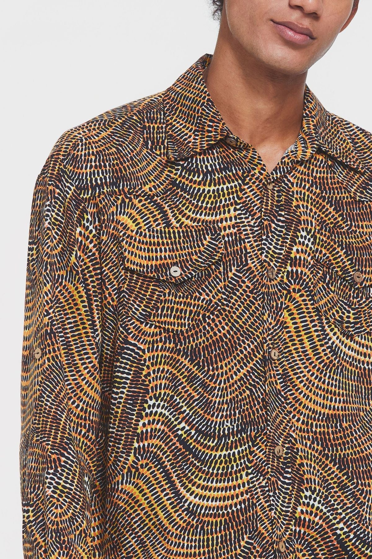 Bohemian Men's Shirt Yellow