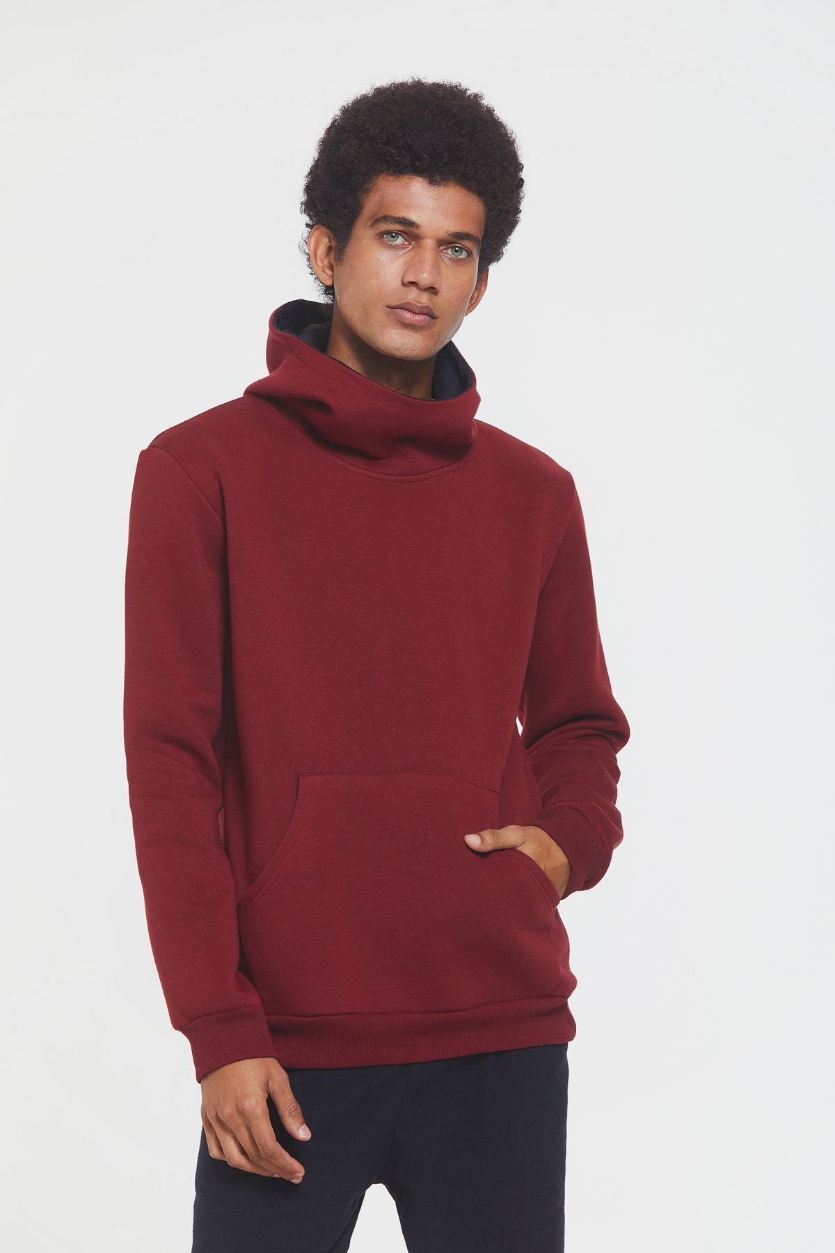 Kangaroo Pocket Men's Hoodie Red