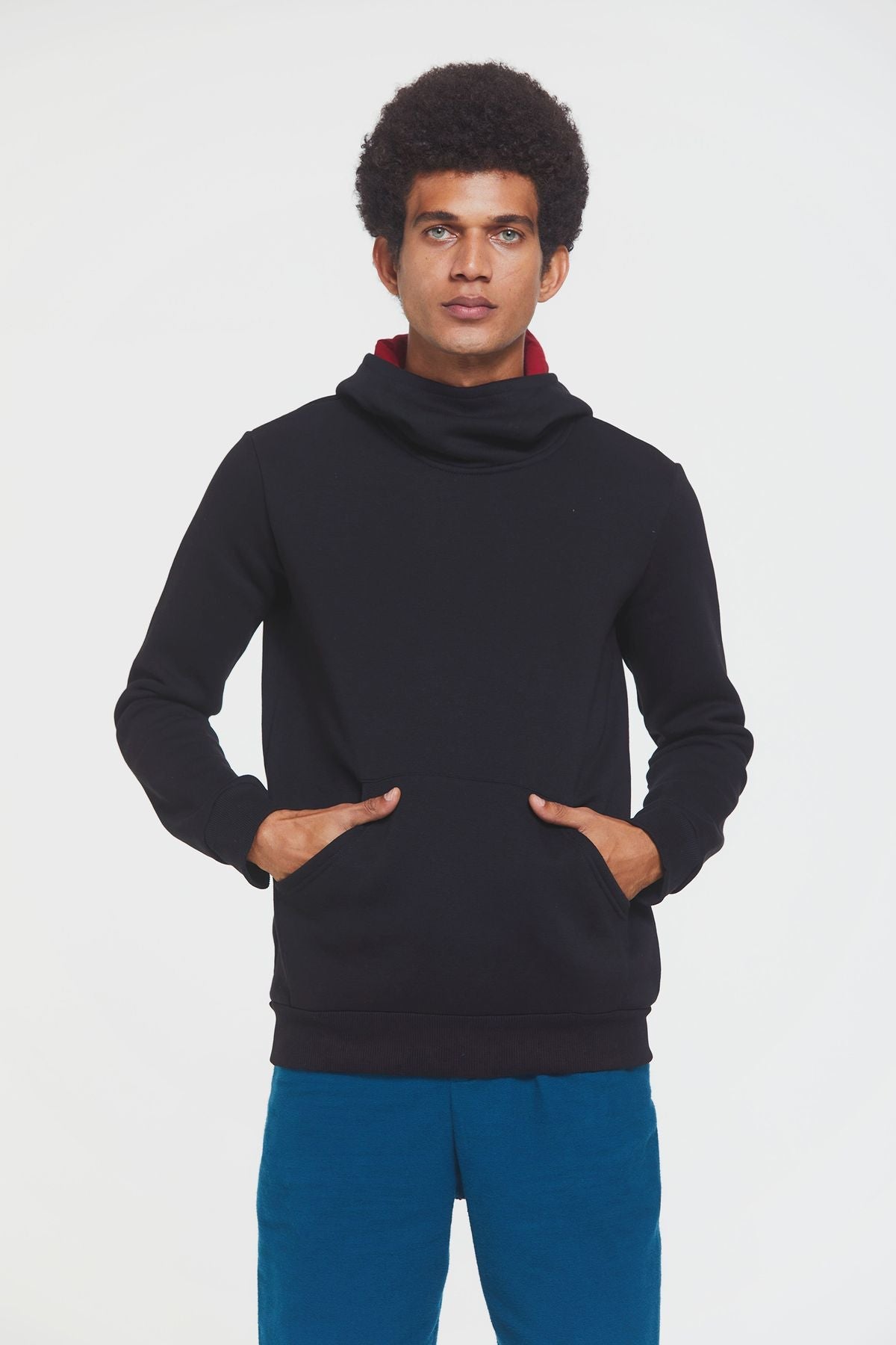 Kangaroo Pocket Men's Hoodie Black