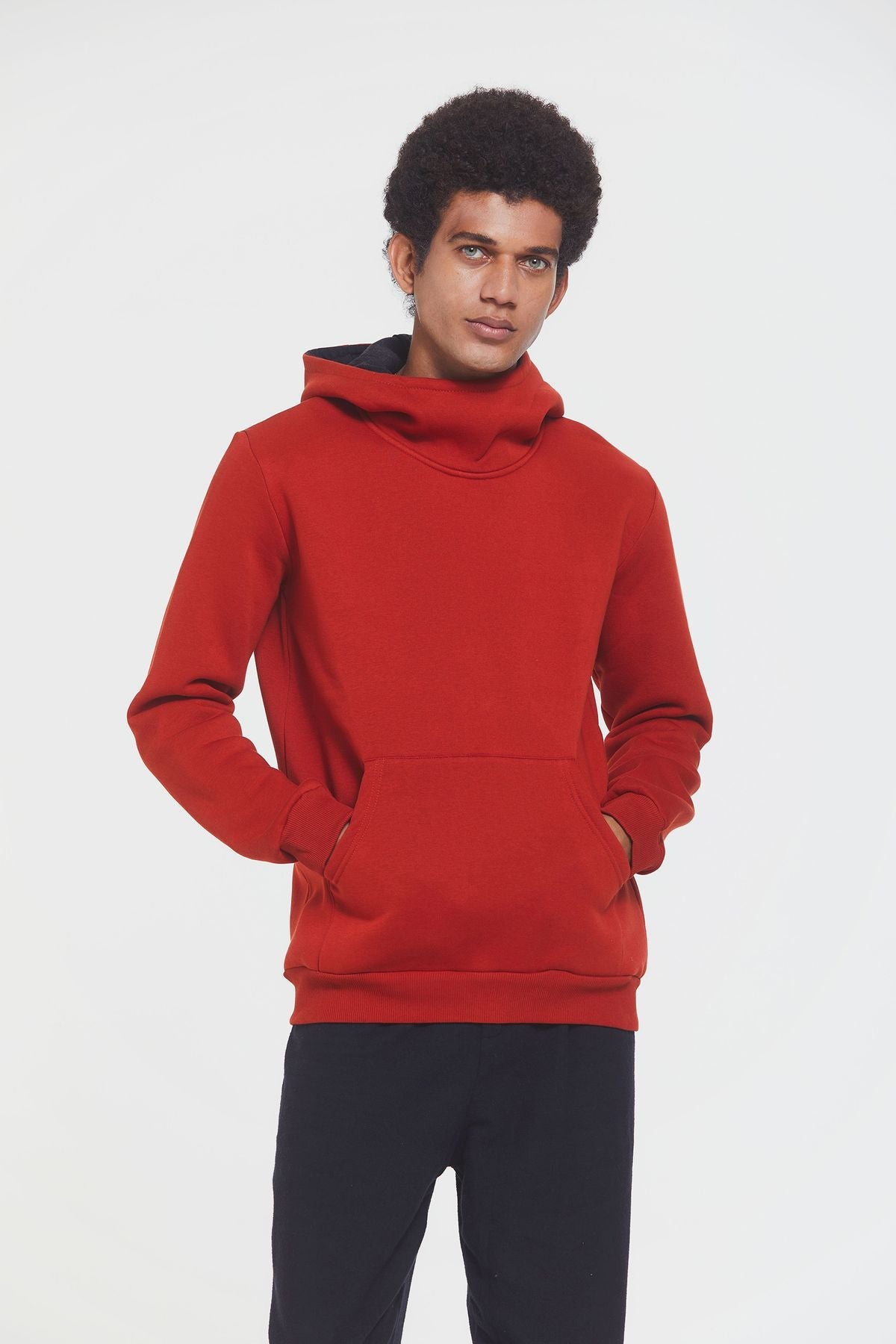 Kangaroo Pocket Men's Hoodie Orange