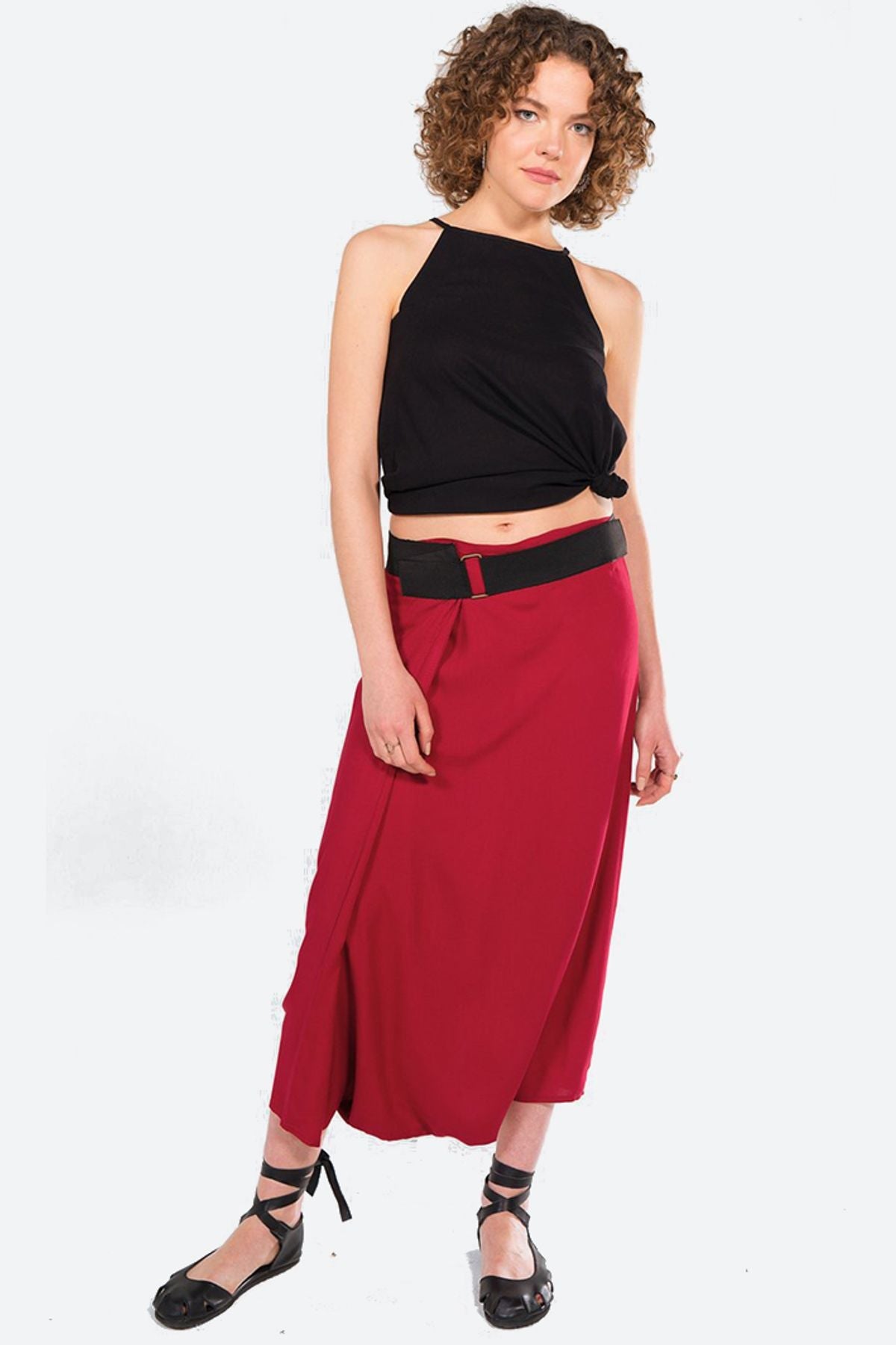 Harem Pants for Women Red