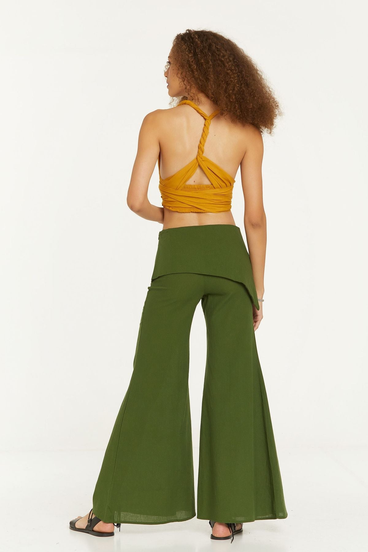 Women's Cotton Hippie Pants Green