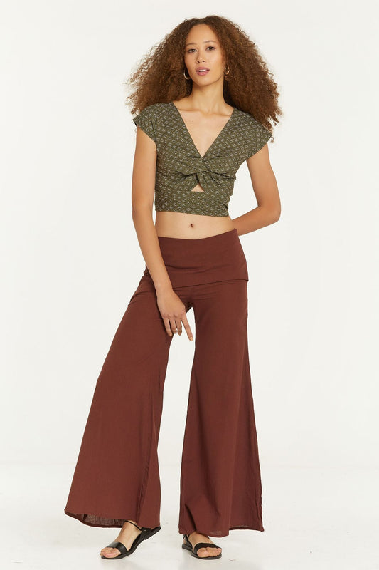 Women's Cotton Hippie Pants Brown