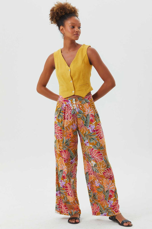 Boho Women's Pants Mustard