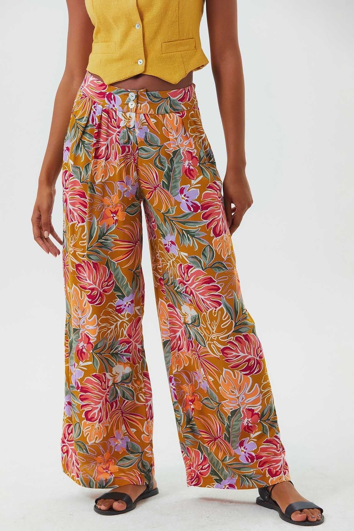 Boho Women's Pants Mustard