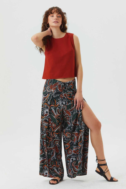 Women's Summer Tie Pants Orange