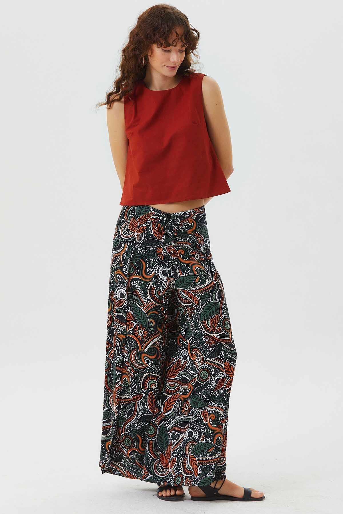 Women's Summer Tie Pants Orange