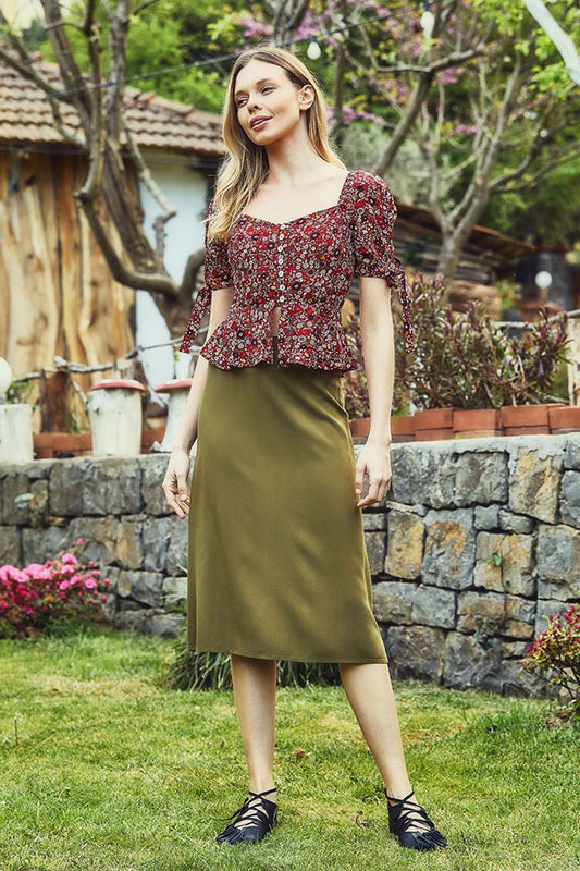 Midi Skirt Khaki