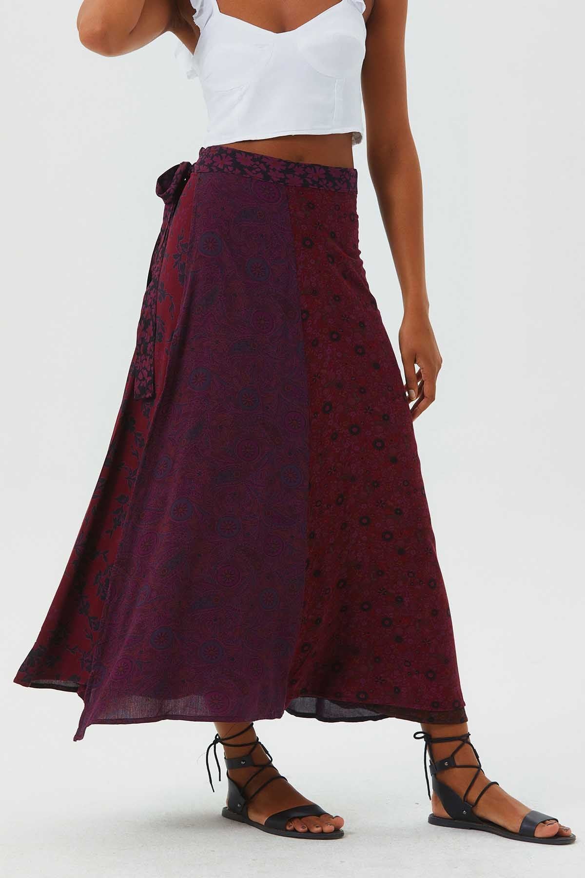 Maxi Wrap Skirt Purple