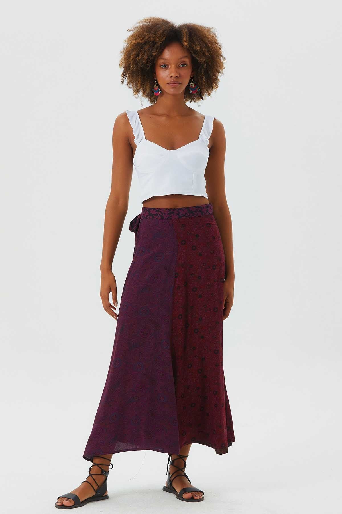 Maxi Wrap Skirt Purple